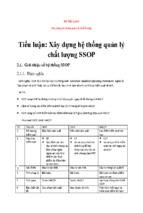 Xây dựng hệ thống quản lý chất lượng SSOP