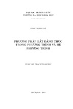 Phương pháp bất đẳng thức trong phương trình và hệ phương trình