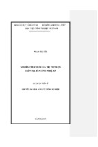 Nghiên cứu chuỗi giá trị thịt lợn  trên địa bàn tỉnh nghệ an