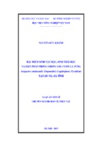 đặc điểm sinh vật học, sinh thái học  và biện pháp phòng chống sâu cuốn lá vừng  antigastra catalaunalis (duponchel) (lepidoptera pyralidae)  tại lộc hà, hà tĩnh