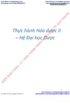 Thực hành hoá dược 2 hệ đại học