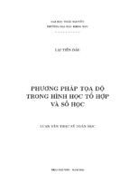 Phương pháp tọa độ trong hình học tổ hợp và số học