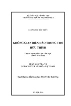 Vận dụng lý thuyết thi pháp học vào việc nghiên cứu nhằm phát hiện ra tìm tòi, đổi mới trong sáng tạo nghệ thuật của hữu thỉnh