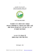 Nghiên cứu phân hủy nhiệt policlobiphenyl trong dầu biến thế phế thải với hệ xúc tác ba cấu tử ở nhiệt độ thấp