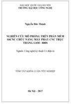 Nghiên cứu mô phỏng trên phần mềm sscnc chức năng máy phay cnc trục thẳng gsm   800s