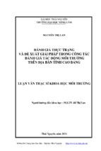 đánh giá thực trạng và đề xuất giải pháp trong công tác đánh giá tác động môi trường trên địa bàn tỉnh cao bằ