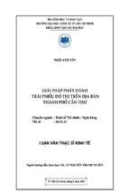 Giải pháp phát hành trái phiếu đô thị trên địa bàn thành phố cần thơ