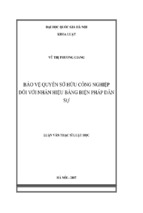 Bảo vệ quyền sở hữu công nghiệp đối với nhãn hiệu bằng biện pháp dân sự