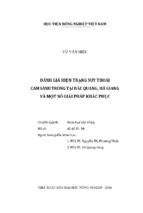 đánh giá hiện trạng suy thoái  cam sành  trồng tại b ắc quang, hà giang  và một số giải pháp khắc phục