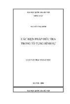 Các biện pháp điều tra trong tố tụng hình sự