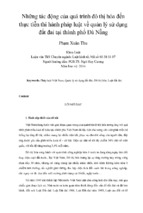 Những tác động của quá trình đô thị hóa đến thực tiễn thi hành pháp luật về quản lý sử dụng đất đai tại thành phố đà nẵng