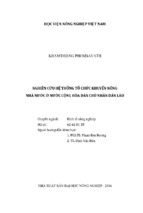 Nghiên cứu hệ thống tổ chức khuyến nông  nhà nước ở nước cộng hòa dân chủ nhân dân lào