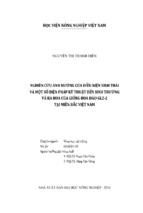Nghiên cứu ảnh hưởng của điều kiện sinh thái  và một số biện pháp kỹ thuật đến sinh trưởng  và ra hoa của giống hoa đào gl2 2  tại miền bắc việt nam