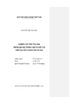 Nghiên cứu tiêu thụ rau  thông qua hệ thống chợ và siêu thị trên địa bàn thành phố hà nội