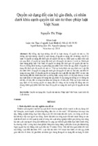 Quyền sử dụng đất của hộ gia đình, cá nhân dưới khía cạnh quyền tài sản tư theo pháp luật việt nam