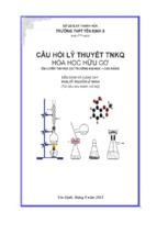Câu hỏi lý thuyết trắc nghiệm khách quan hoá học hữu cơ