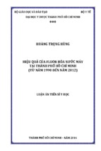 Hiệu quả của fluor hóa nước máy tại thành phố hồ chí minh (từ năm 1990 đến năm 2012)