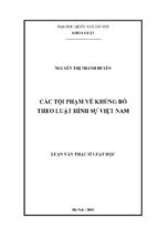 Các tội phạm về khủng bố theo luật hình sự việt nam