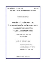 Nghiên cứu viêm nha chu ở bệnh nhân viêm khớp dạng thấp bằng chứng lâm sàng và hóa sinh miễn dịch