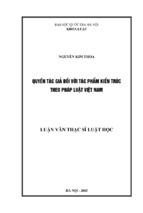 Quyền tác giả đối với tác phẩm kiến trúc theo pháp luật việt nam