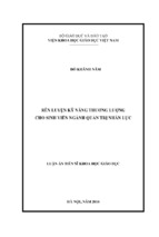 Luận án tiến sĩ khoa học giáo dục rèn luyện kỹ năng thương lượng cho sinh viên ngành quản trị nhân lực