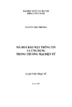 Mã hoá bảo mật thông tin và ứng dụng trong thương mại điện tử