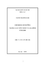 Chế định cấp dưỡng trong luật hôn nhân và gia đình năm 2000