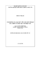 ảnh hưởng của đạo đức tôn giáo đối với đạo đức trong xã hội việt nam hiện nay