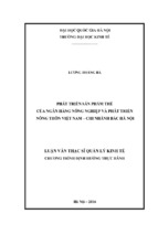 Phát triển sản phẩm thẻ của ngân hàng nông nghiệp và phát triển nông thôn việt nam – chi nhánh bắc hà nội