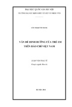 Vấn đề dinh dưỡng của trẻ em trên báo chí việt nam