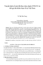 Truyền hình số mặt đất theo tiêu chuẩn dvb t2 và kết quả đo kiểm thực tế tại việt nam