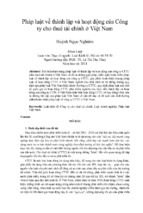 Pháp luật về thành lập và hoạt động của công ty cho thuê tài chính ở việt nam