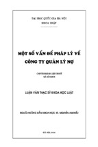 Một số vấn đề pháp lý về công ty quản lý nợ