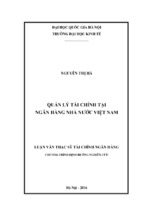 tom tat Quản lý tài chính tại ngân hàng nhà nước việt nam