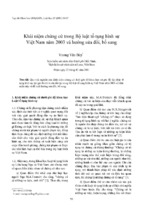 Khái niệm chứng cứ trong bộ luật tố tụng hình sự việt nam năm 2003 và hướng sửa đổi, bổ sung