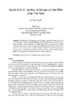 Quyền kinh tế, văn hóa, xã hội qua các bản hiến pháp việt nam