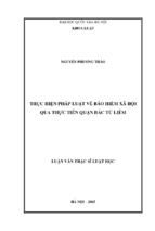 Thực hiện pháp luật về bảo hiểm xã hội qua thực tiễn quận bắc từ liêm