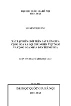 Xác lập biên giới trên đất liền giữa cộng hòa xã hội chủ nghĩa việt nam và cộng hòa nhân dân trung hoa