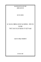 Sử dụng chính sách tài chính   tiền tệ nhằm thúc đẩy xuất khẩu ở việt nam