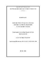 đảng bộ tỉnh tuyên quang lãnh đạo phát huy vai trò của thanh niên từ năm 2005 đến năm 2014