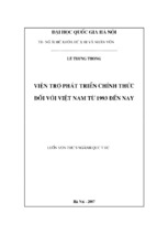 Viện trợ phát triển chính thức đối với việt nam từ 1993 đến nay