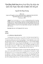 Vận động hành lang trong hoạt động lập pháp của quốc hội (nghị viện) một số nước trên thế giới