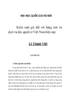 Kiểm soát giá đối với hàng hoá và dịch vụ độc quyền ở việt nam hiện nay