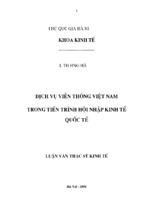 Dịch vụ viễn thông việt nam trong tiến trình hội nhập kinh tế quốc tế