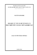 Báo điện tử với vấn đề xây dựng và phát triển nền văn hoá việt nam hiện nay