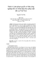 Hành vi xâm phạm quyền sở hữu công nghiệp đối với nhãn hiệu theo pháp luật dân sự việt nam