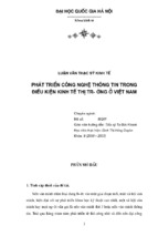 Phát triển công nghệ thông tin trong điều kiện kinh tế thị trường ở việt nam