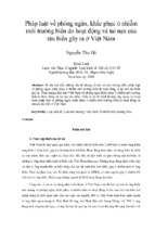 Pháp luật về phòng ngừa, khắc phục ô nhiễm môi trường biển do hoạt động và tai nạn của tàu biển gây ra ở việt nam