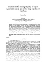 Trách nhiệm bồi thường thiệt hại do nguồn nguy hiểm cao độ gây ra theo pháp luật dân sự việt nam