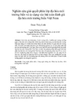 Nghiên cứu giải quyết phân lớp địa hóa môi trường biển và áo dụng vào bài toán đánh giá địa hóa môi trường biển việt nam